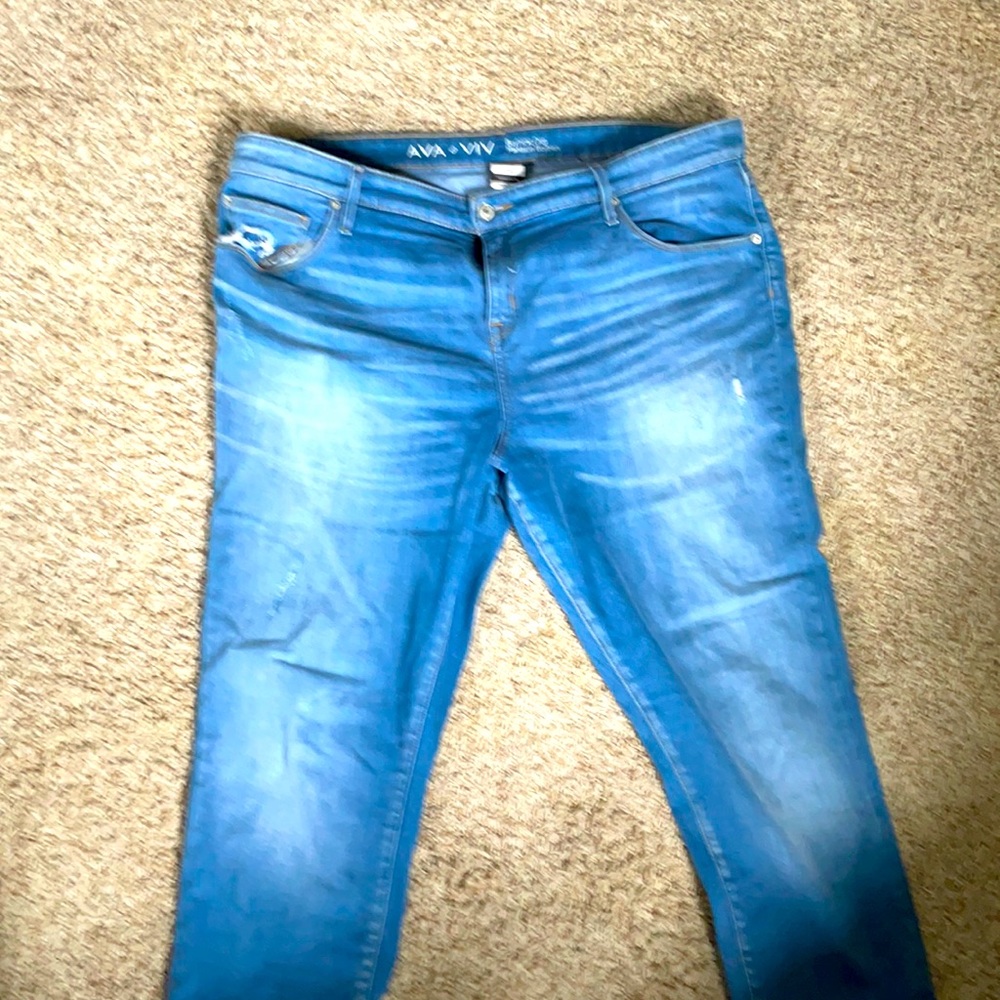 Ava & Viv Boyfriend Crop Jeans Size 18